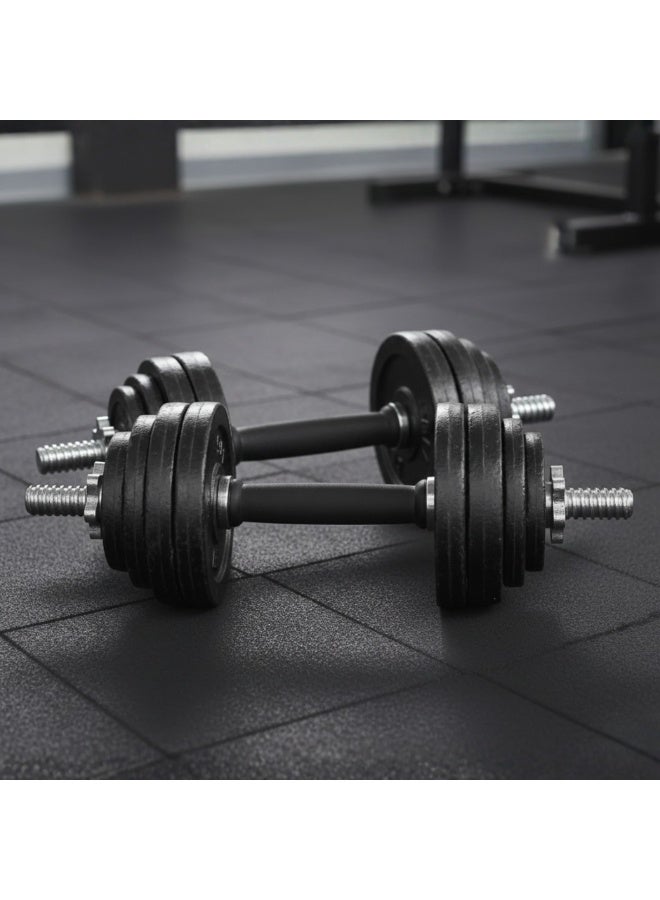 سبال مقبض دمبل عالي الجودة مع أقفال لولبية – مقبض أوزان من الفولاذ المتين لتمارين الجيم والمنزل - Image 3